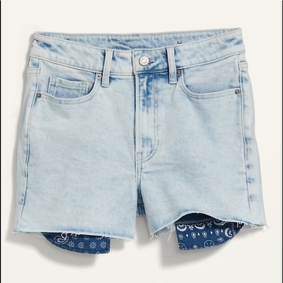 New OLD NAVY High-Waisted O.G. Exposed Pocket Cut-Off Jean Shorts 3” Inseam - Picture 5 of 6
